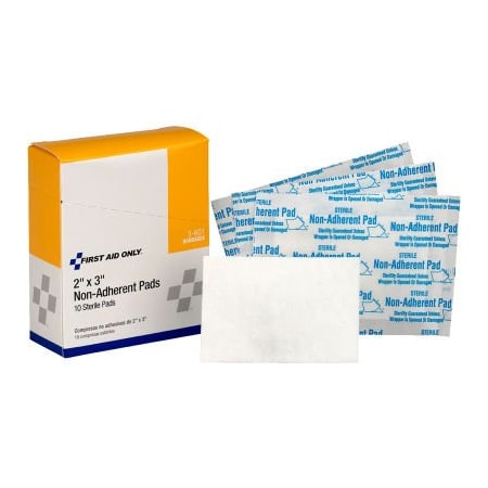 Acme United First Aid Only Non-Adherent Pads, 2in x 3in, 10/Box, 24PK 3-601